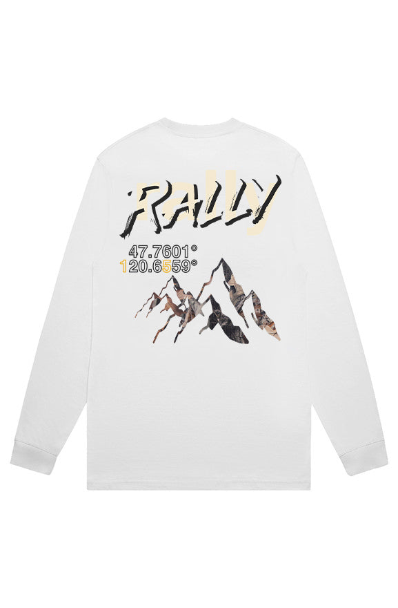 Rally On!! - LS Tee // White