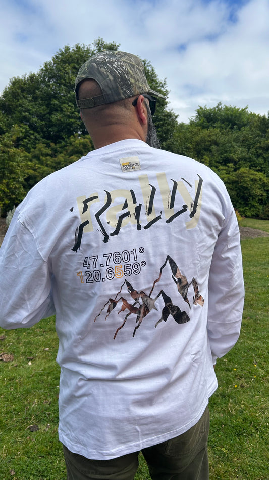 Rally On!! - LS Tee // White